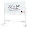 Double-Sided Magnetic Whiteboard with Lockable Stand and Aluminum Alloy Frame